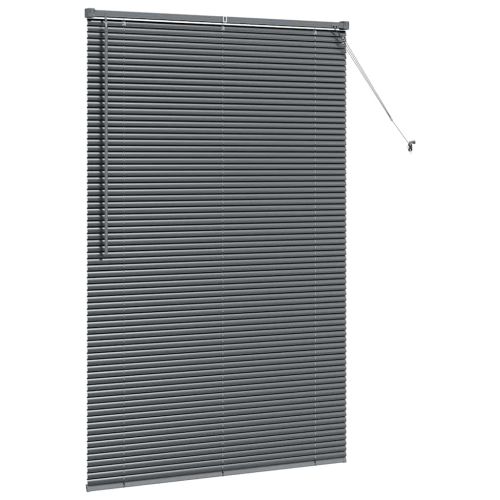 Вертикални щори Тъмен сив 175 x 110 см Алуминий