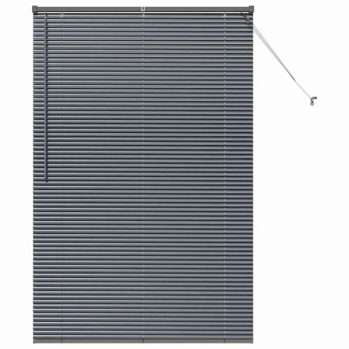 Вертикални щори Тъмен сив 175 x 115 см Алуминий