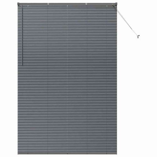 Вертикални щори Тъмен сив 220 x 145 см Алуминий