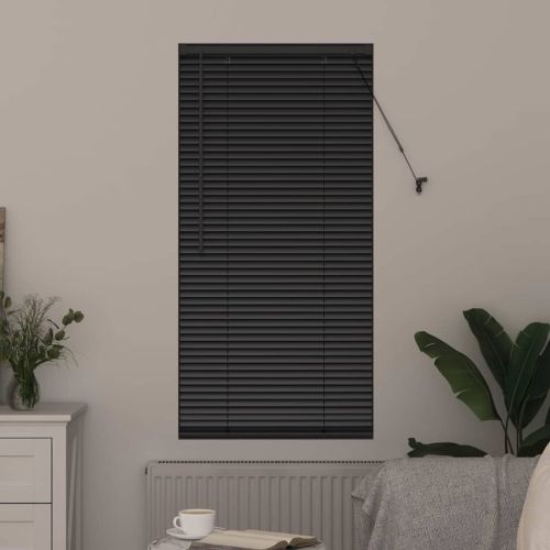 Вертикални щори Черно 60 x 2,5 x 130 см Алуминий