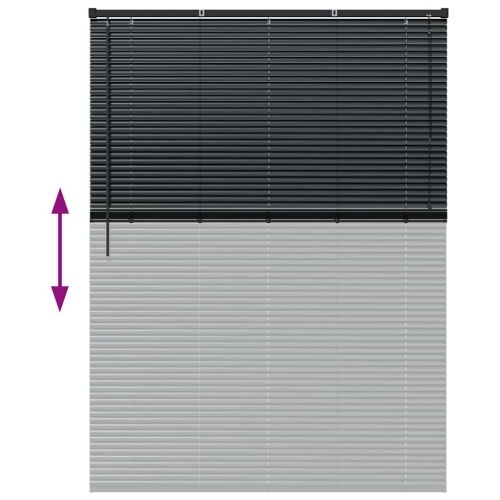 Вертикални щори Черно 175 x 130 см Алуминий