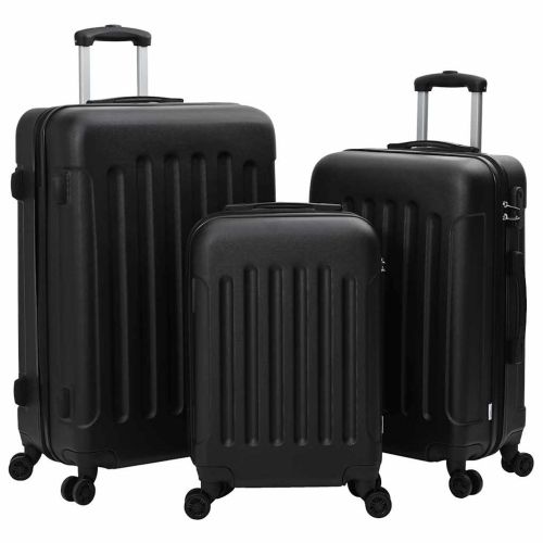 Куфар с заключване 3 pcs Черно 50 x 31 x 78 см ABS пластмаса