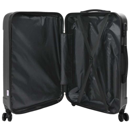 Куфар 3 pcs Тъмен сив 50 x 31 x 78 см ABS пластмаса