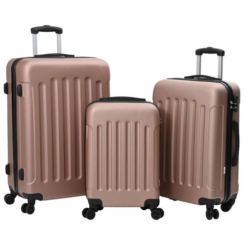Куфар 3 pcs Розово злато 50 x 31 x 78 см ABS пластмаса