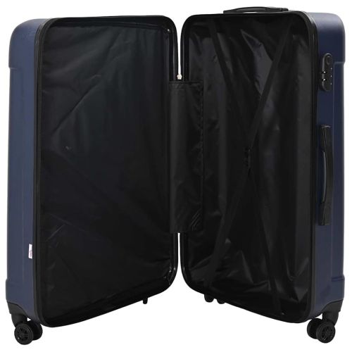 Куфар 3 pcs Тъмен син 50 x 31 x 78 см ABS пластмаса