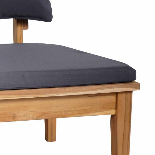 Комплект градинска пейка и маса 2 pcs Сив и кафяв