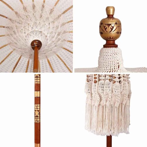 Макараме чадър Крем 190 x 190 x 260 см