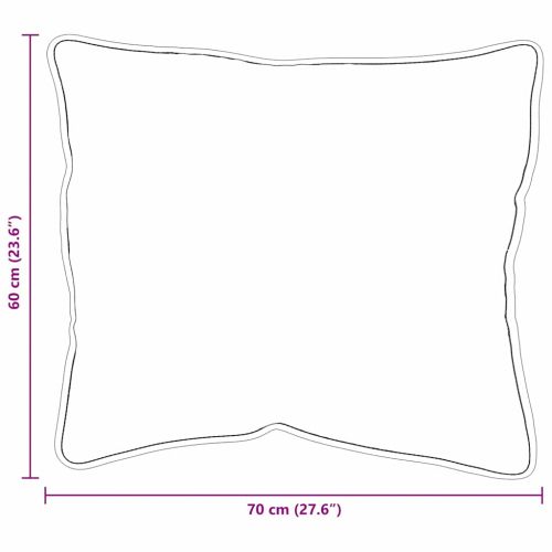 Възглавница с възглавница 2 pcs Бяло 70 x 61 x 20 см Полиестер