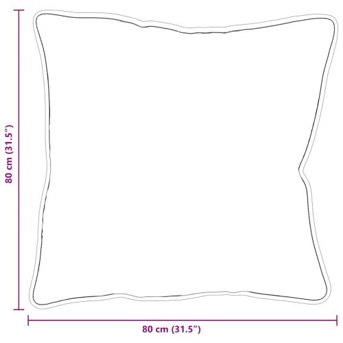 Възглавница с възглавница 2 pcs Бяло 80 x 80 x 20 cm Полиестер