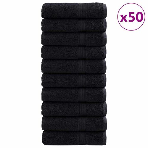 Хавлия за гости SOLUND 50 pcs Черно 50 x 100 cm 550 gsm