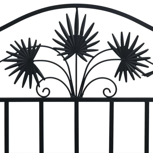 Градинска пейка Черно 104 x 52,5 x 89 см Стомана