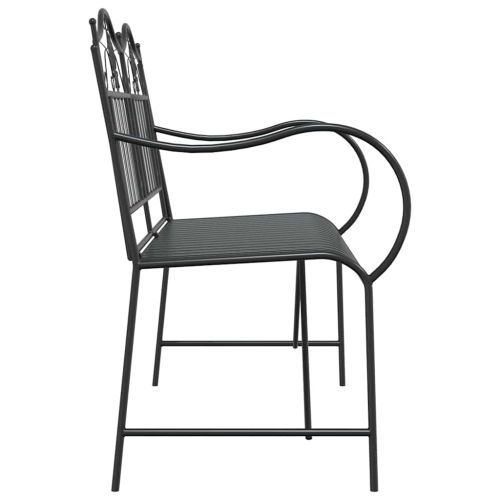 Градинска пейка Черно 103,5 x 59 x 89 см Стомана