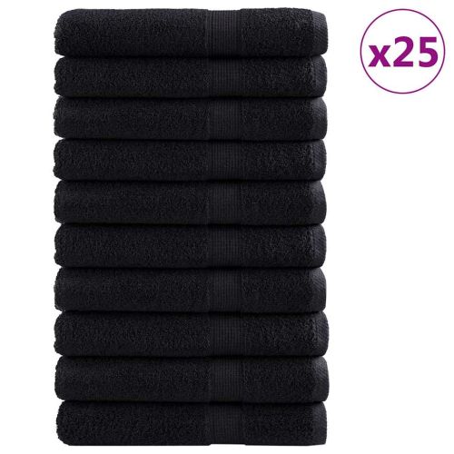 Хавлия за гости SOLUND 25 pcs Черно 100 x 200 cm 550 gsm