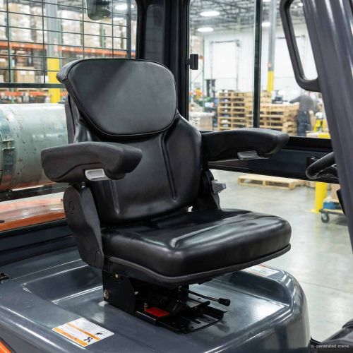 Тракторна седалка с окачване Черно 60 x 58 x 72 см