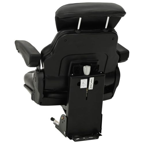 Тракторна седалка с окачване Черно 60 x 58 x 72 см