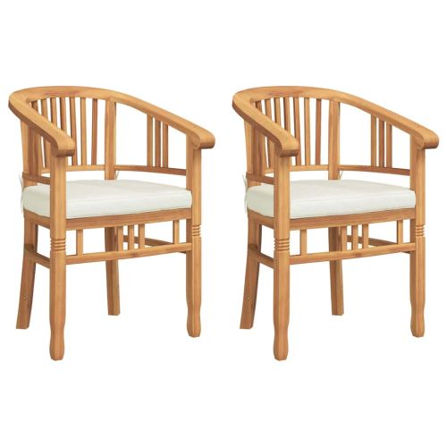 Стол 2 pcs Кафяво 63 x 58 x 89 см Солидно тиково дърво