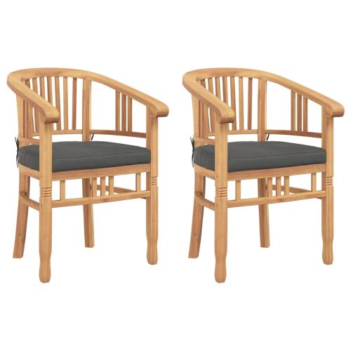 Стол 2 pcs Кафяво 63 x 58 x 89 см Солидно тиково дърво