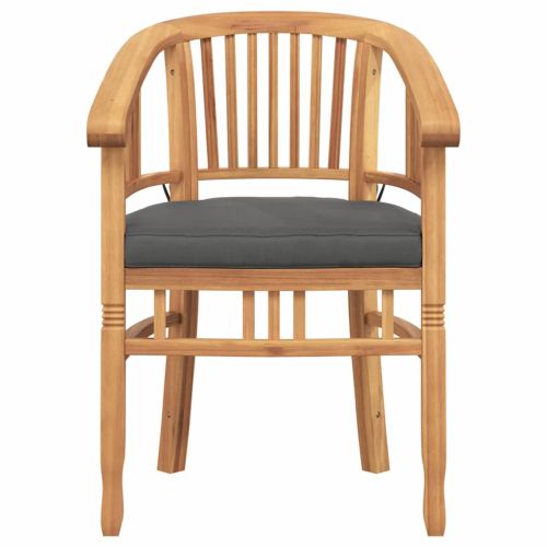 Стол 2 pcs Кафяво 63 x 58 x 89 см Солидно тиково дърво