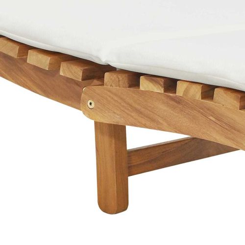 Градински шезлонг с възглавница Кафяво 198 x 55 x 58,5 см