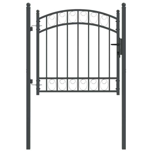 Врата за ограда EMMEN 100 x 100 cm Прахово покритие стомана Сив