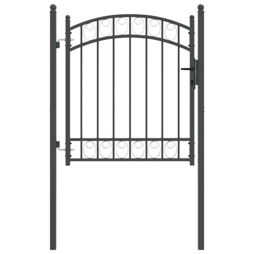 Врата за ограда EMMEN 125 x 100 см Прахово покритие стомана Сив