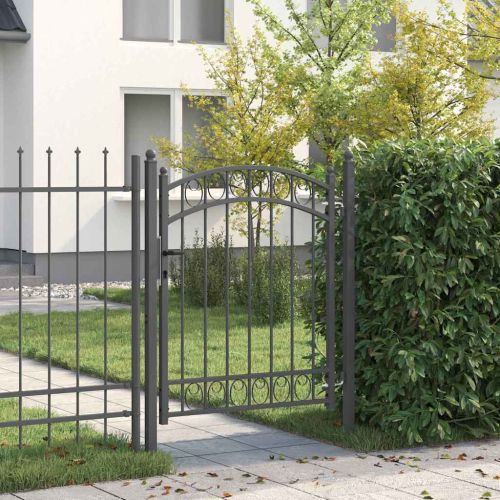 Врата за ограда EMMEN 150 x 100 cm Прахово покритие стомана Сив