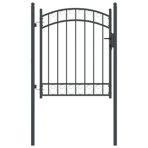 Врата за ограда EMMEN 150 x 100 cm Прахово покритие стомана Сив