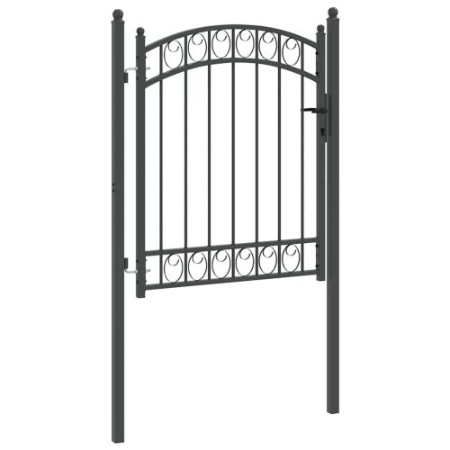 Врата за ограда EMMEN 150 x 100 cm Прахово покритие стомана Сив