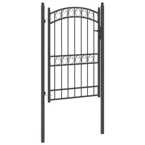 Врата за ограда EMMEN 200 x 100 cm Прахово покритие стомана Сив