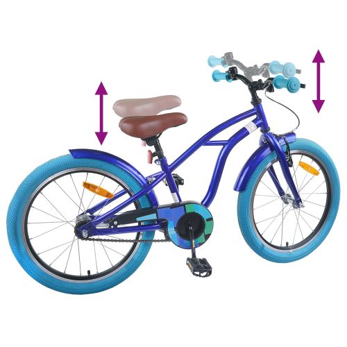 Детски Велосипед 18 инча за 5-7 години Тъмен син
