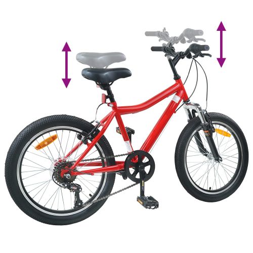Детски Велосипед 20 инча 6-Speed за 6–11 години Червено