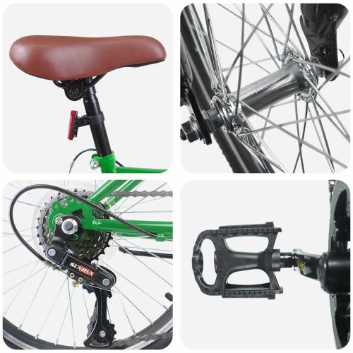 Детски Велосипед 20 инча 6-Speed за 6–11 години Зелен