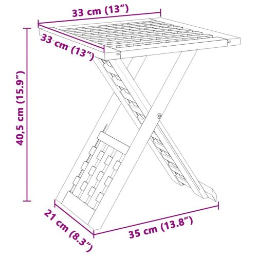 Масичка за кафе Кафяво 33 x 33 x 40,5 см Масивно орехово дърво