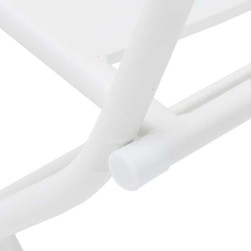 Градински бистро комплект 3 pcs Бяло Стомана