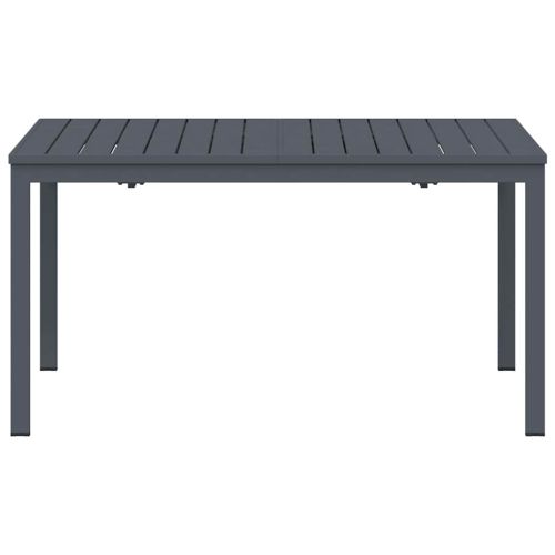 Патио маса Антрацит 180 x 80 x 74 cm Прахово боядисана стомана