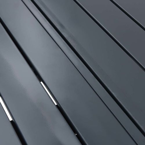 Патио маса Антрацит 180 x 80 x 74 cm Прахово боядисана стомана