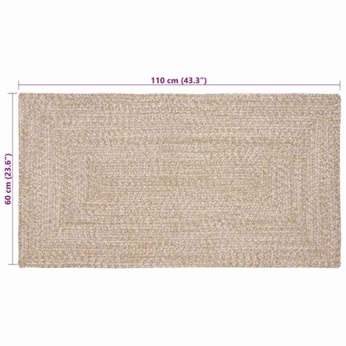 Килими за помещение Естествено и бяло 60 x 110 cm юта
