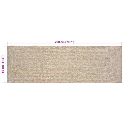 Килими за помещение Естествено и бяло 80 x 200 cm юта
