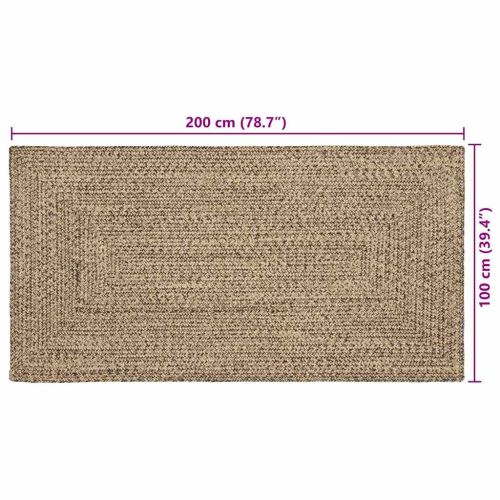 Килими за помещение Естествено и черно 100 x 200 cm юта