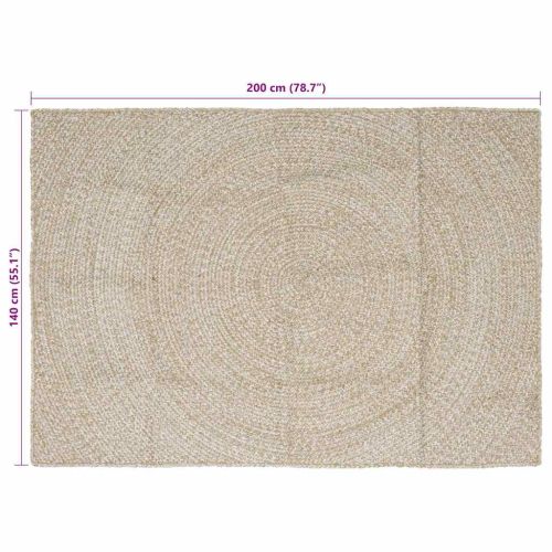 Килими за помещение Естествено и бяло 140 x 200 cm юта