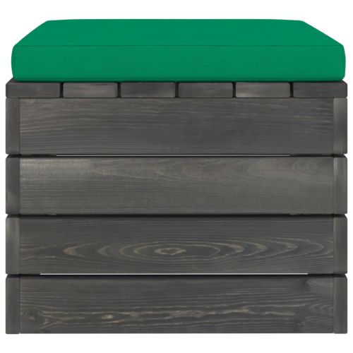 Градински палетен лаундж комплект 2 части възглавници бор масив