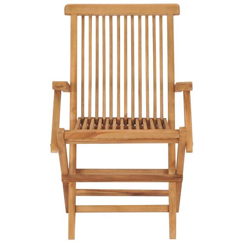 Градински столове с бежови възглавници 4 бр тиково дърво масив