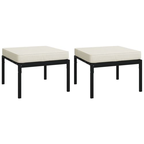 Градински лаундж комплект 5 части с пясъчни възглавници стомана