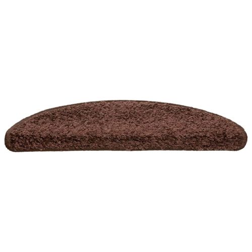 Изтривалки за стълби, 30 бр., 56x17x3 см, кафяви, полукръгли