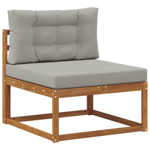 Комплект дивани за открито 5 pcs Естествено и светло сиво