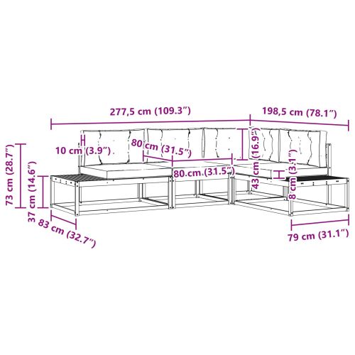 Комплект дивани за открито Натурален и Бежов