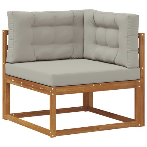 Комплект дивани за открито 10 pcs Естествено и светло сиво