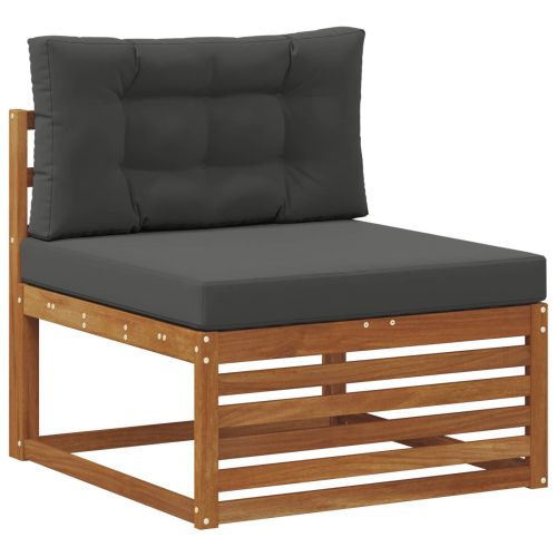 Комплект дивани за открито 8 pcs Натурален и Антрацит