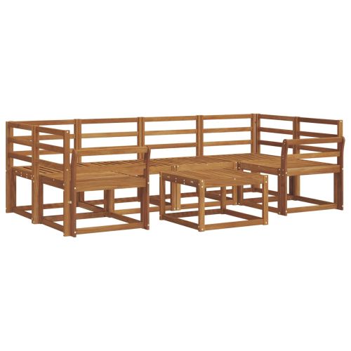 Комплект дивани за открито 7 pcs Естествен