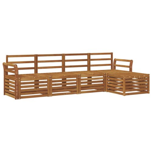 Комплект дивани за открито 5 pcs Естествен